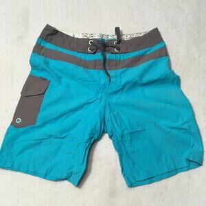 Pontus Blue Mens Small Board Shorts Swim lace closure organic